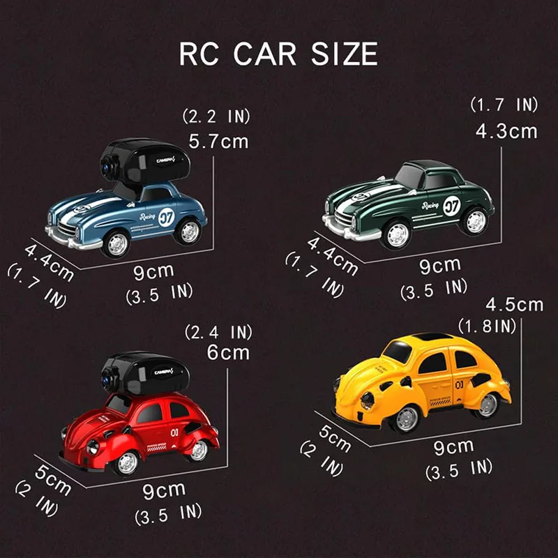 1:32 Mini RC รถ 2.4GHz ความเร็วสูง Drifting ของเล่นรถ Real-time กล้องและไฟการสั่นสะเทือนข้อเสนอแนะของเล่นรถยนต์