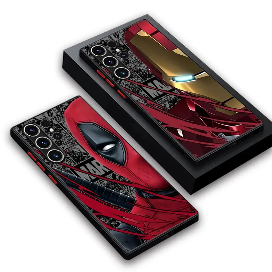 Marvel Spider Man Half Face Cool Phone Case for Samsung Galaxy S24 Ultra S23 Ultra S20 S21 FE S22 Ultra 5G S10 Plus S9 Plus Soft