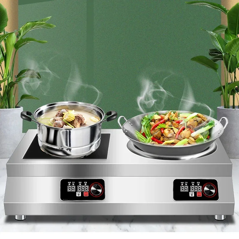 Commercial Induction Cooker 5000W High-power Flat And Concave Plane Induction Cooker Food Cooking Stir-frying Soup Equipment