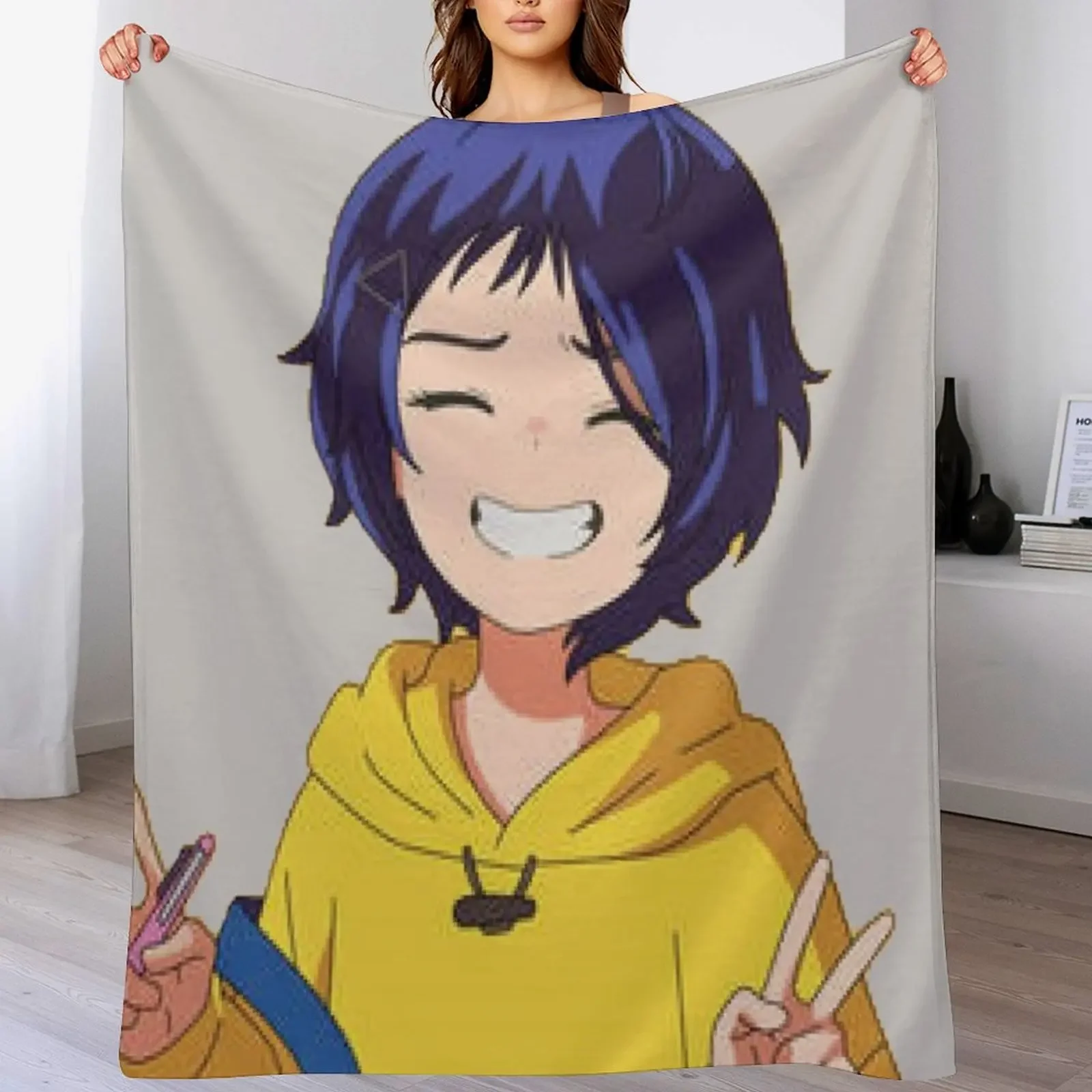 

Ai ohto wonder egg priority anime Throw Blanket Luxury St Softest Multi-Purpose Bed Blankets