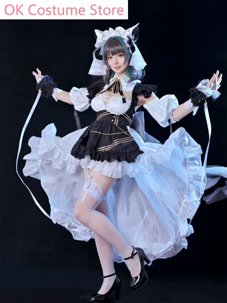 Azur lane cheshire derss cosplay traje cos jogo anime festa uniforme halloween jogar papel roupas