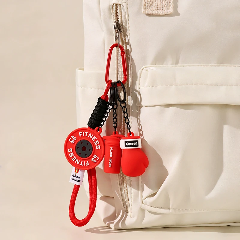 Boxhandschuh-Schlüsselanhänger-Set aus PVC-Weichgummi, Geschenk für Boxsport-Liebhaber, süßer Schlüsselanhänger, Rucksackanhänger, Souvenir-Geschenk, Großhandel