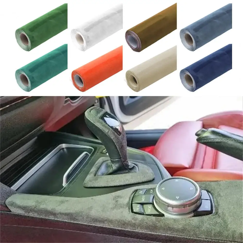 Car Interior Faux Leather Repair Patch 55X17 Inch Self-Adhesive Waterproof Center Console Home Sofa Seat Repair Kit Car Sticker