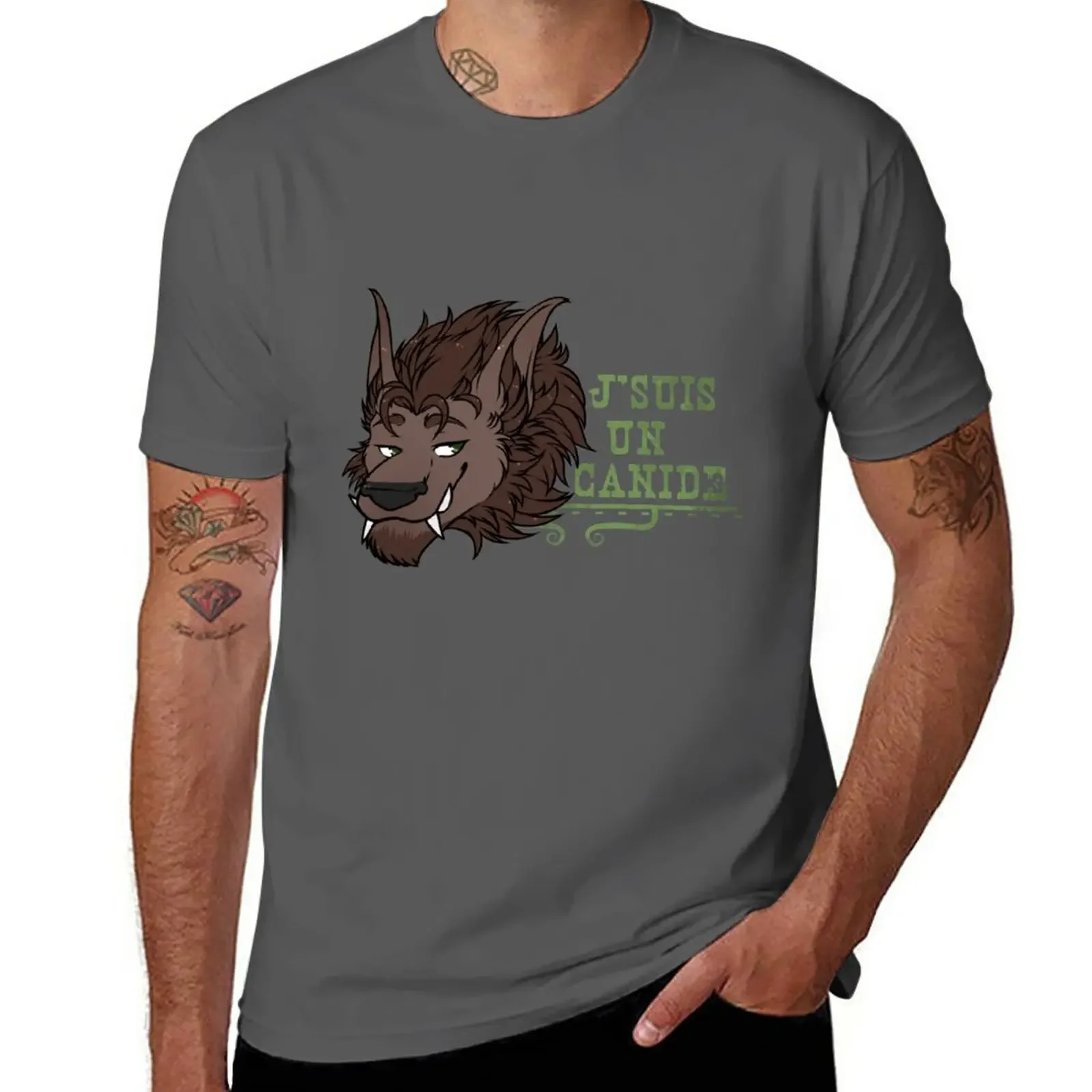 Worgen - I AM A CANIDE T-Shirt summer tops plus size tops Men's clothing