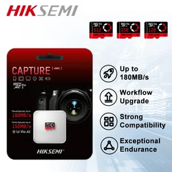HIKSEMI CAPTURE TF 128GB 256GB 512GB 4K SD CARD Class 10 UHS-I TLC Up to 180MB/s read speed 150MB/s write speed V30 Camera