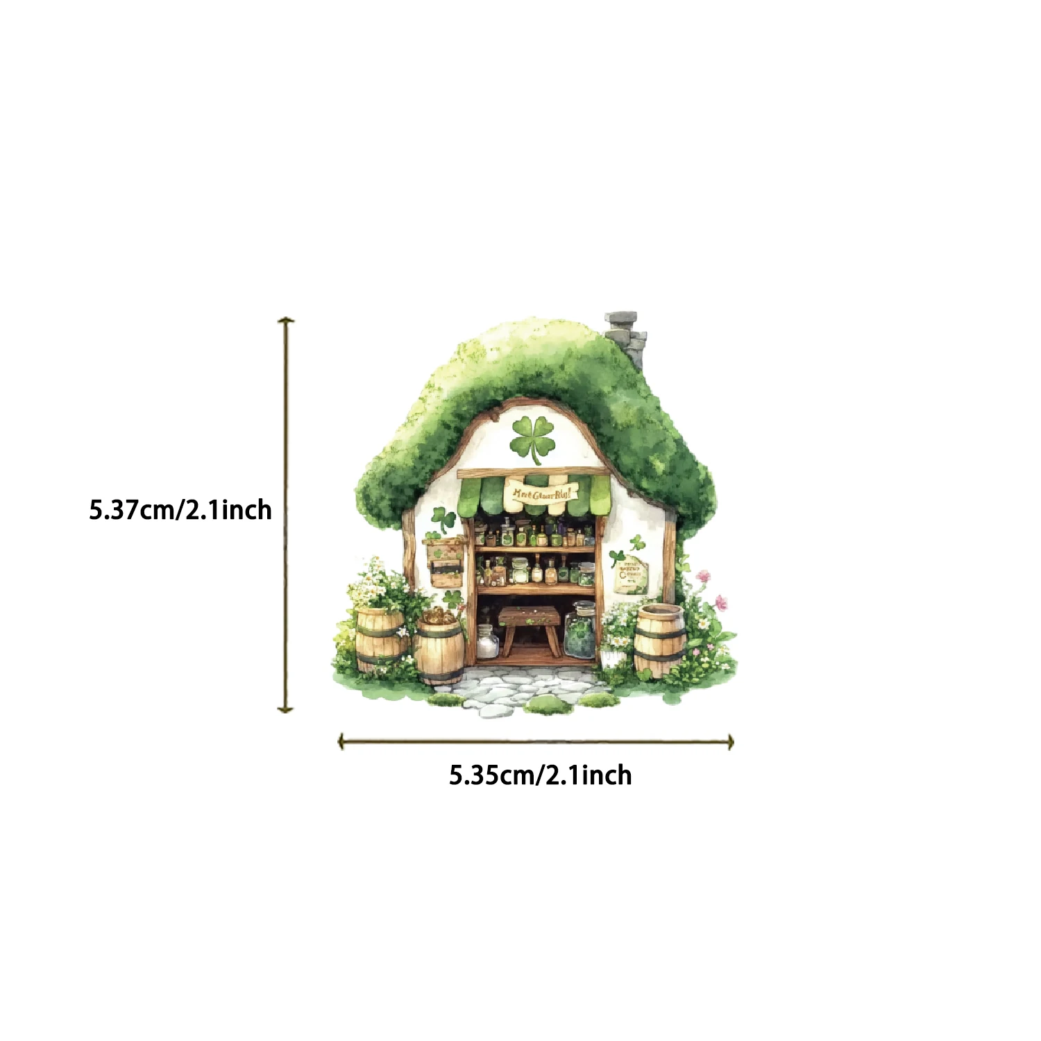50pcs Fairy Tale House Stickers Transparent PET Vibrant Assorted Decals for DIY Crafts Luggage Guitar Notebook Decoration