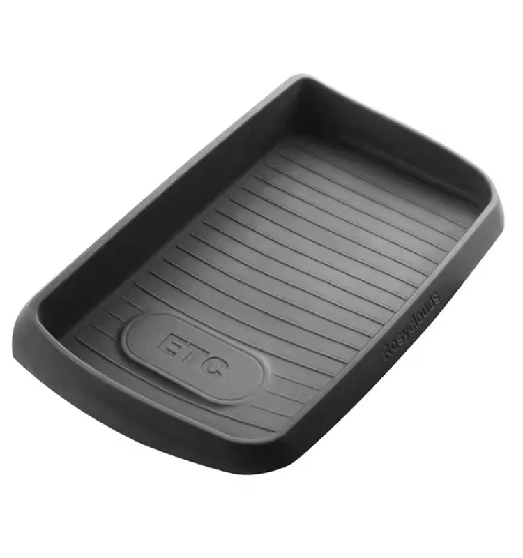 Dedicado Painel traseiro de silicone preto sólido, caixa de armazenamento, Audi A4L A4 S4 A5 S5 Q5 2021 2022 2024,Volkwagen ID4 ID6