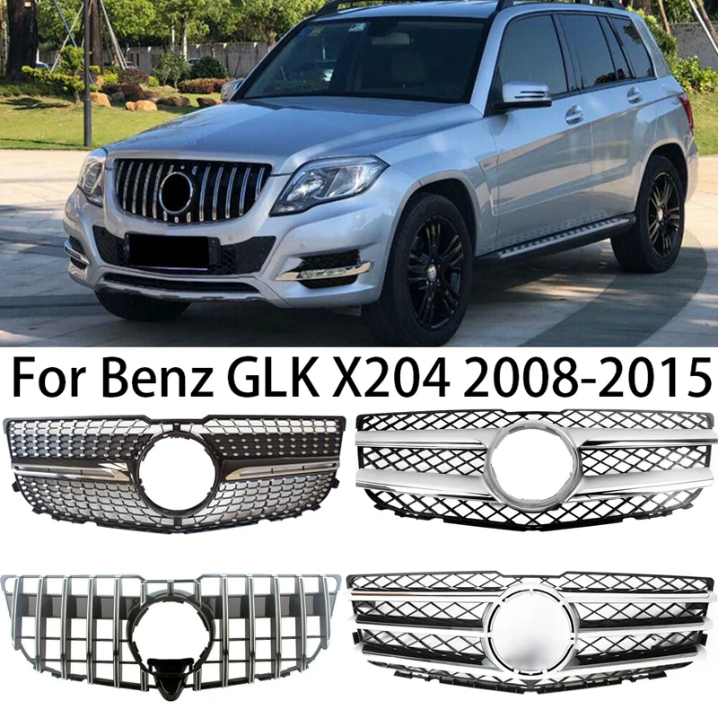 

GT/Diamond Style For Mercedes Benz GLK X204 2008-2015 Racing Front Radiator Grill Kidney Hood Grille Bumper Car Tuning