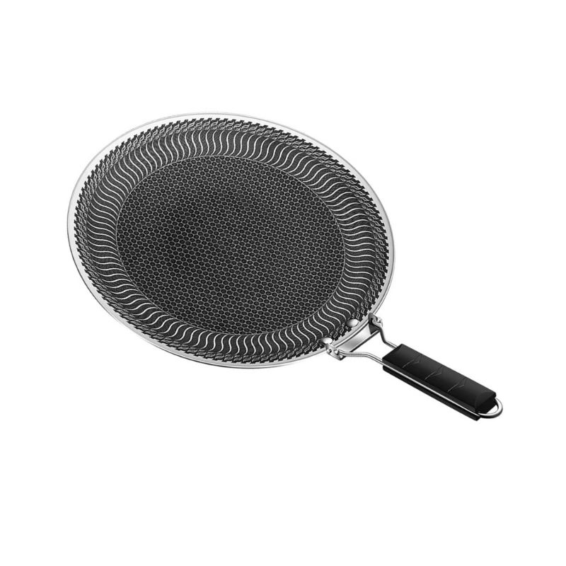 Stainsless Steels Bakings Pans Gourmets System Griddle Travel Campings Fryings Pans Y9RE