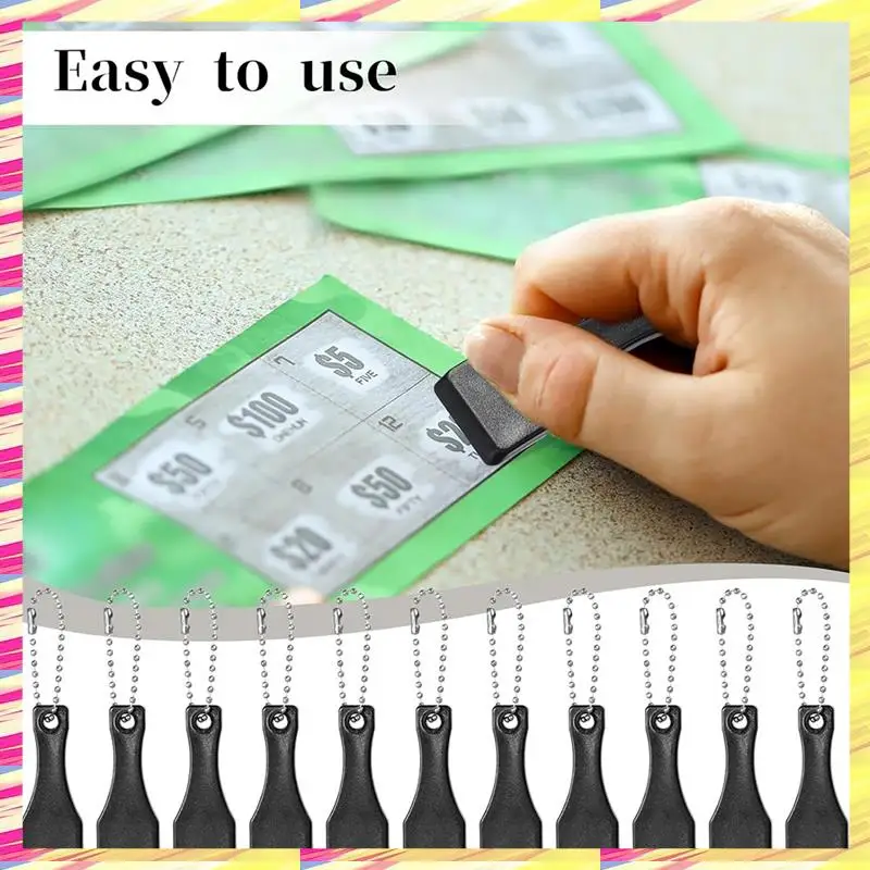 

ABJJ 30 шт., инструмент для скребка для билетов, брелок, скребок, инструмент для удаления этикеток, наклеек