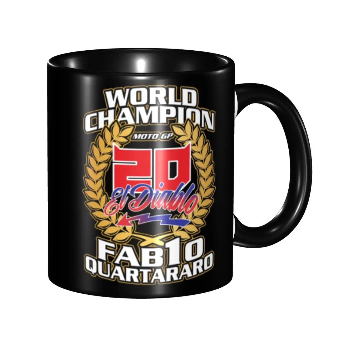 

Customized Fabio Quartararo Coffee Mug DIY French Motorcycle Racer Ceramic Milk Tea Cup