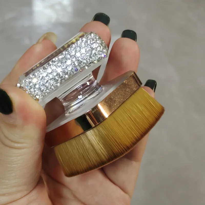 Leichte Luxus multifunktion ale Kunststoff Make-up Pinsel künstliche Diamant Reise tragbare Rouge Pinsel Foundation Pinsel Nagel Staub bru