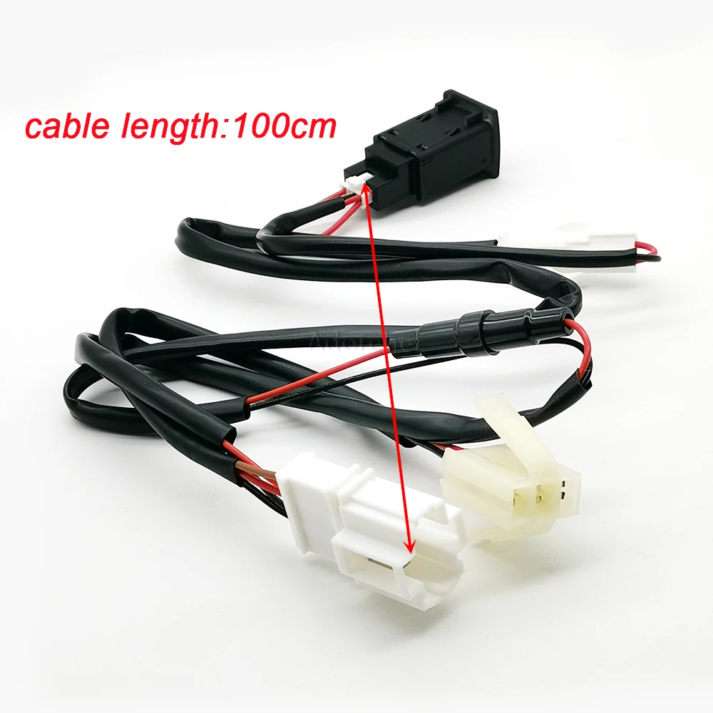 Car Charger USB Charging Outlet Power Adapter Type C PD Auto Charging Adapter Button For VW Golf 6 Jetta 5 MK5