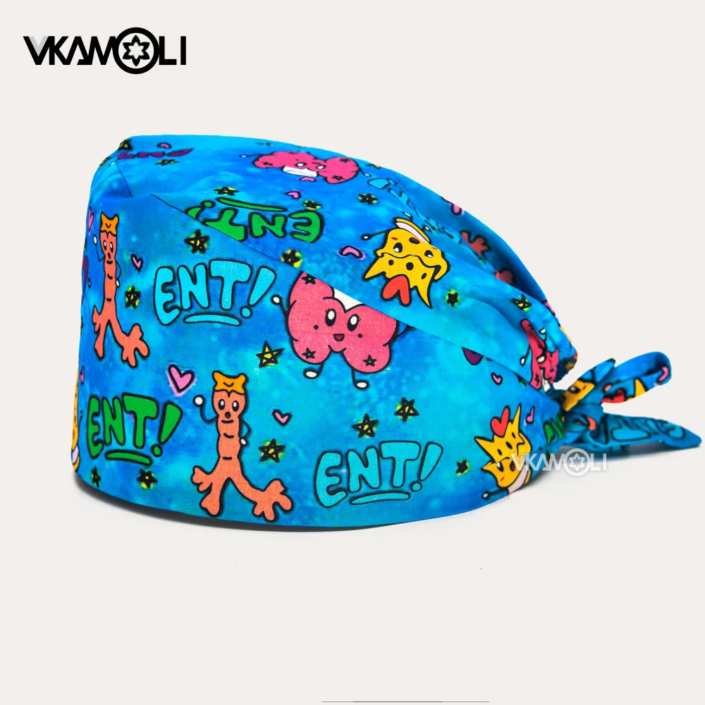 

хирургические шапочки с принтом для врачей, шапок для больницы, можно повторно использовать Scrub Hat