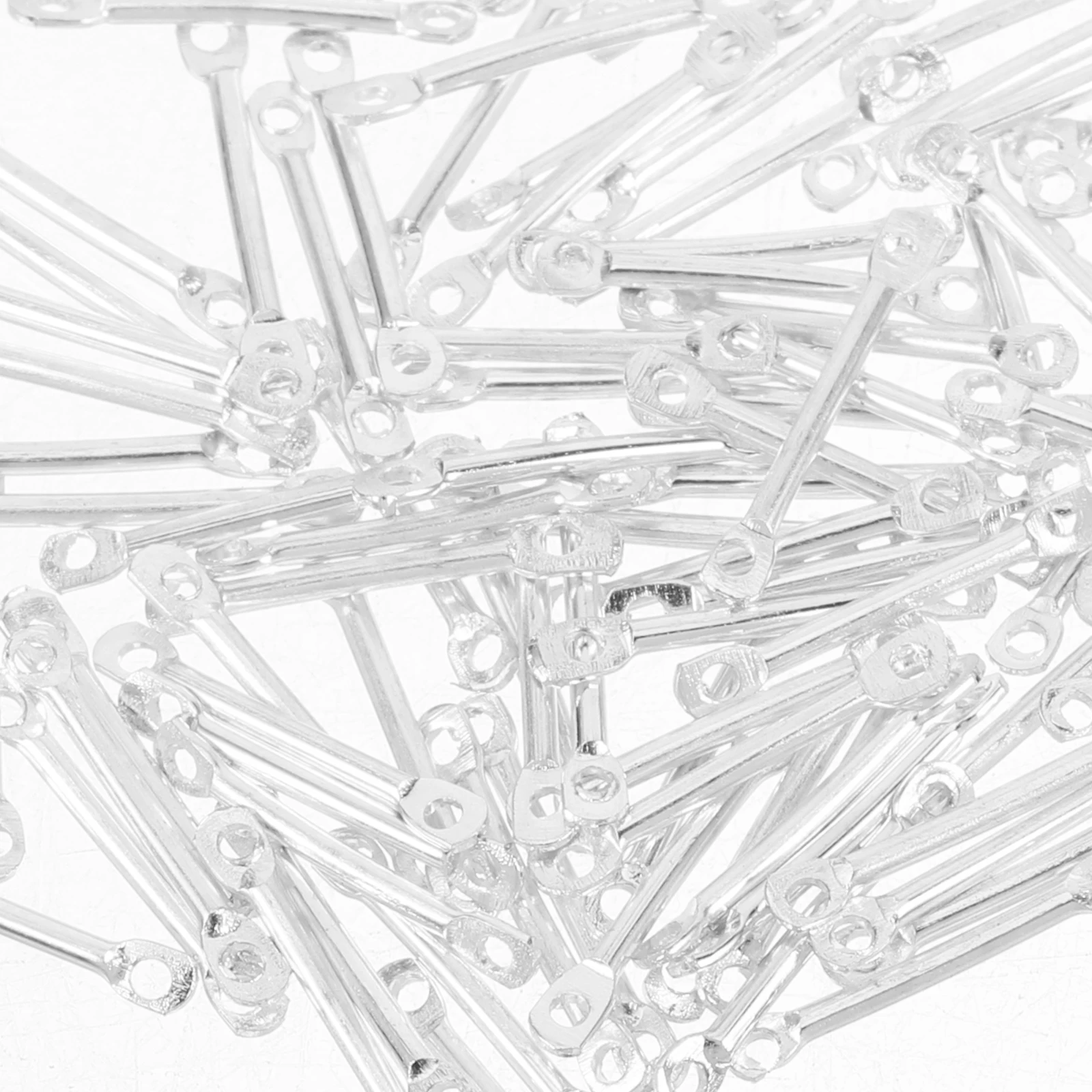 

200 Pcs Earring Connectors Accessories Diy Earrings Silver Rods for Jewelry Making Supplies