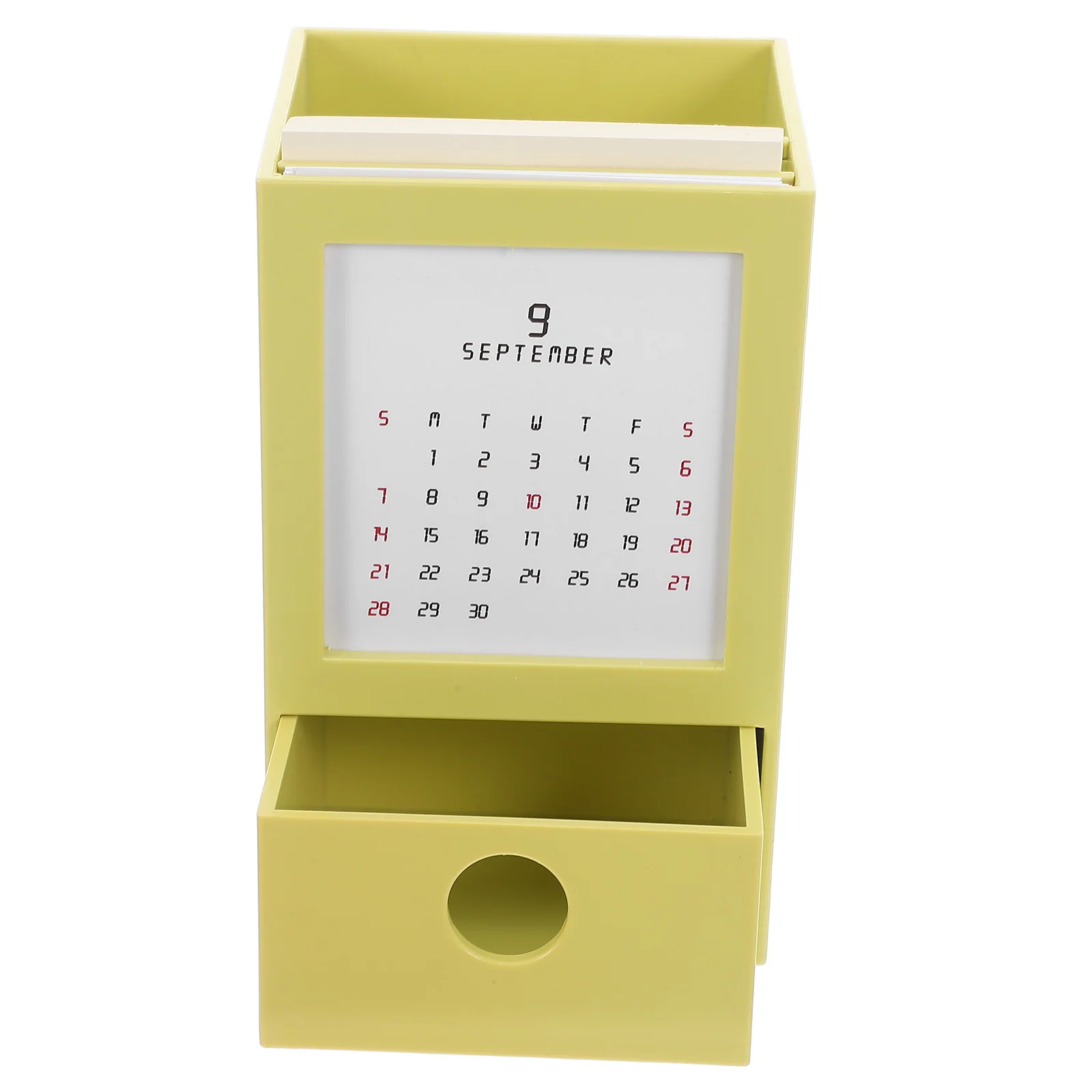 

1Set Multifunctional Desktop Calendar Pen Holder Plastic Pencil Cup Organizer Office Home School Stationery Storage Organizer