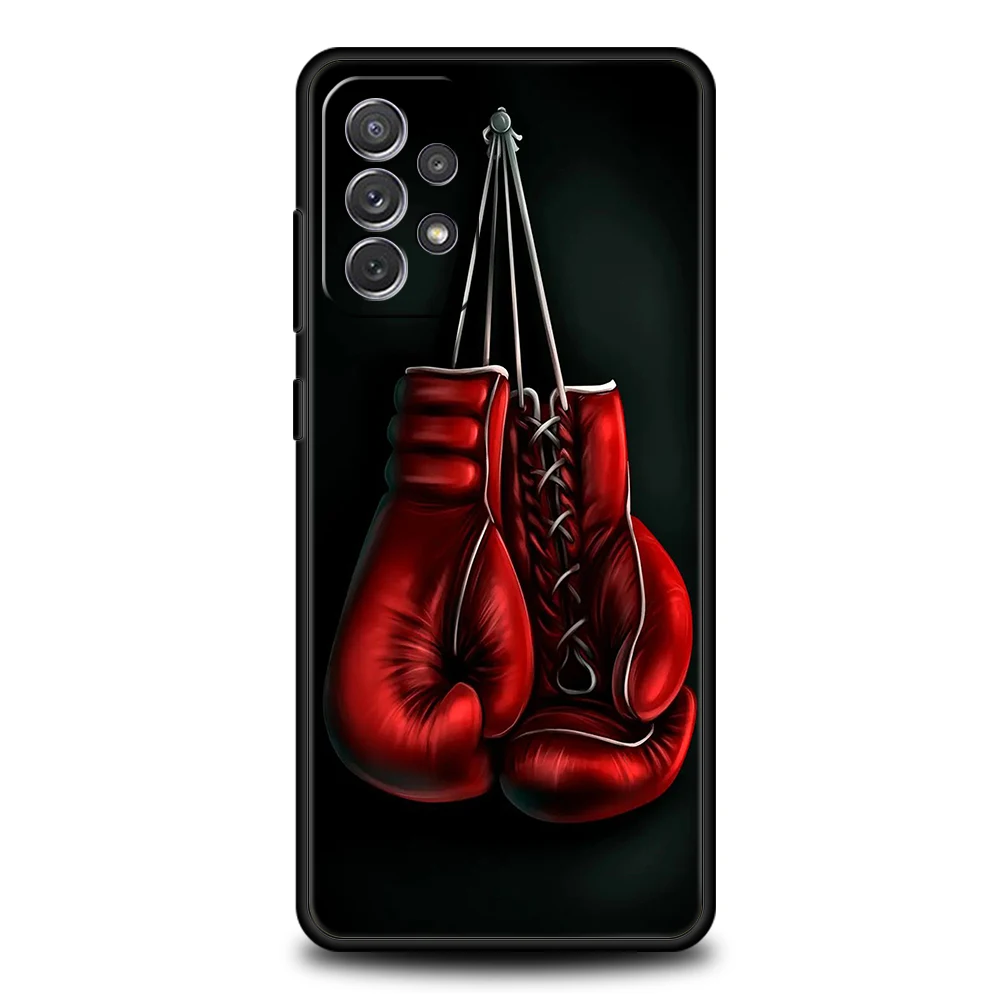 Muay Thai gants de boxe coque de téléphone pour Samsung Galaxy A15 A13 A35 A55 A51 A71 A41 A31 A21S A03S A05 A23 A25 A33 A53 A73 5G couverture