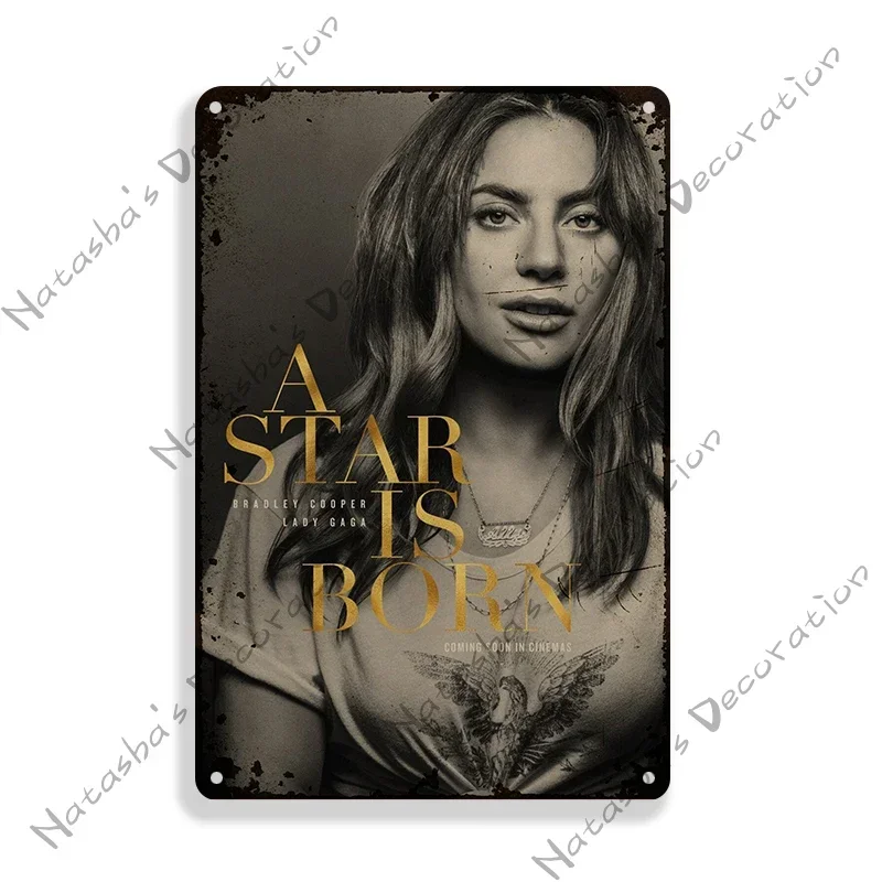 A Star Is Born Classic Movie Metal Plaque Rusty Decorative Plate Art Vintage Poster Home Bar Club Metal Plate Cafe Metal Signs