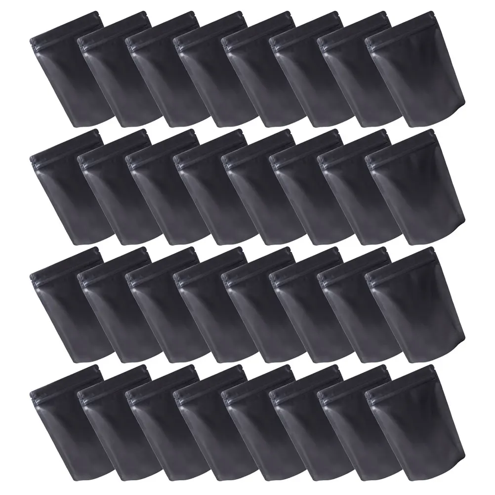 

100pcs Black Thick Foil Resealable Bags for Food Storage Bag Snacks Food Storage Craft Jewelry Packaging Portable