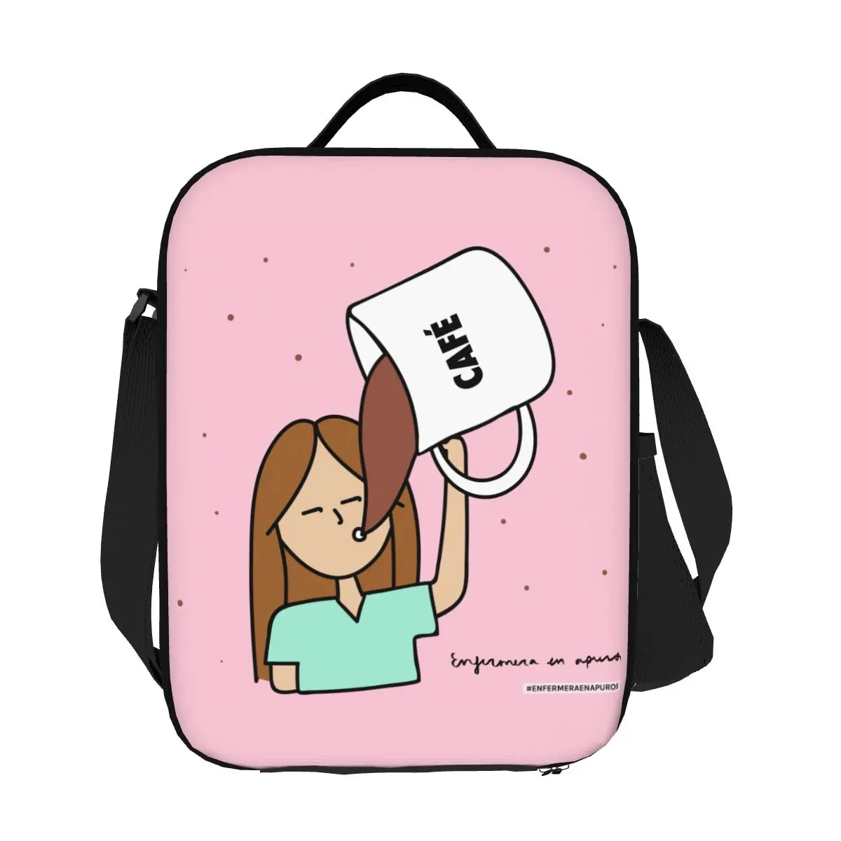 

Custom Enfermera En Apuros Doctor Nurse Medical Health Insulated Lunch Tote Bag for Women Resuable Cooler Thermal Food Lunch Box