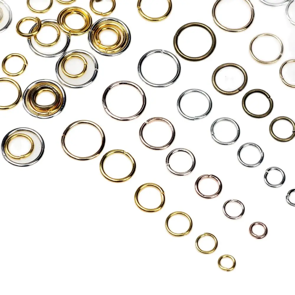 Jump Ring 4/5/6/7/8/10mm Link Loop 0.7/0.8/1.0MM Wire Diameter KC、Rose Gold/Rhodium/Bronze DIY Jewelry Making Connector