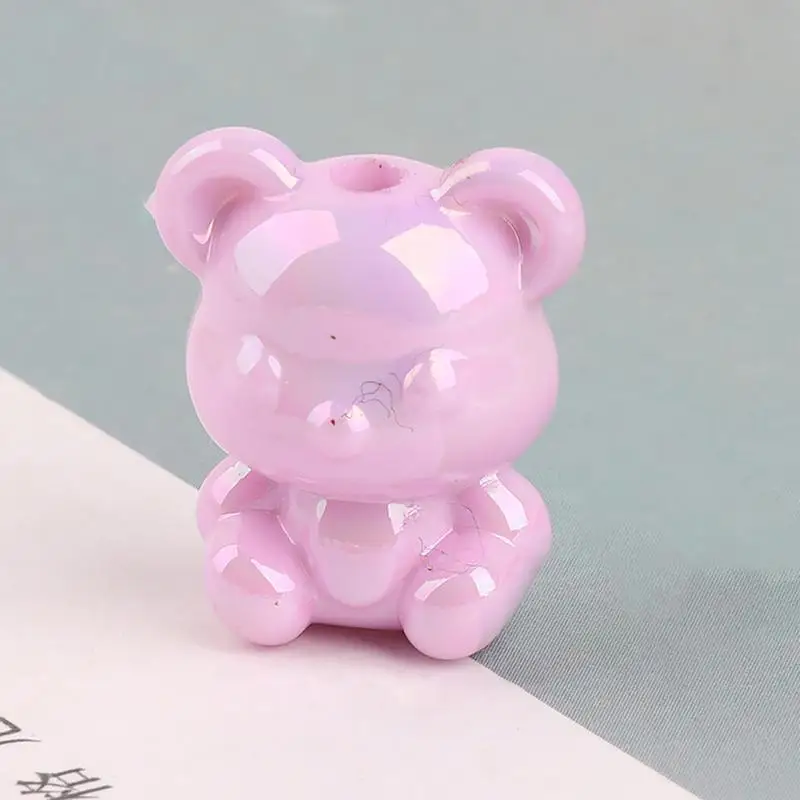 Gummy Bear Beads Vertical Hole 10 Pcs Resin Candy Bead With Vertical Hole Candy Bear Beads Spacers For Jewelry Keychains Art And