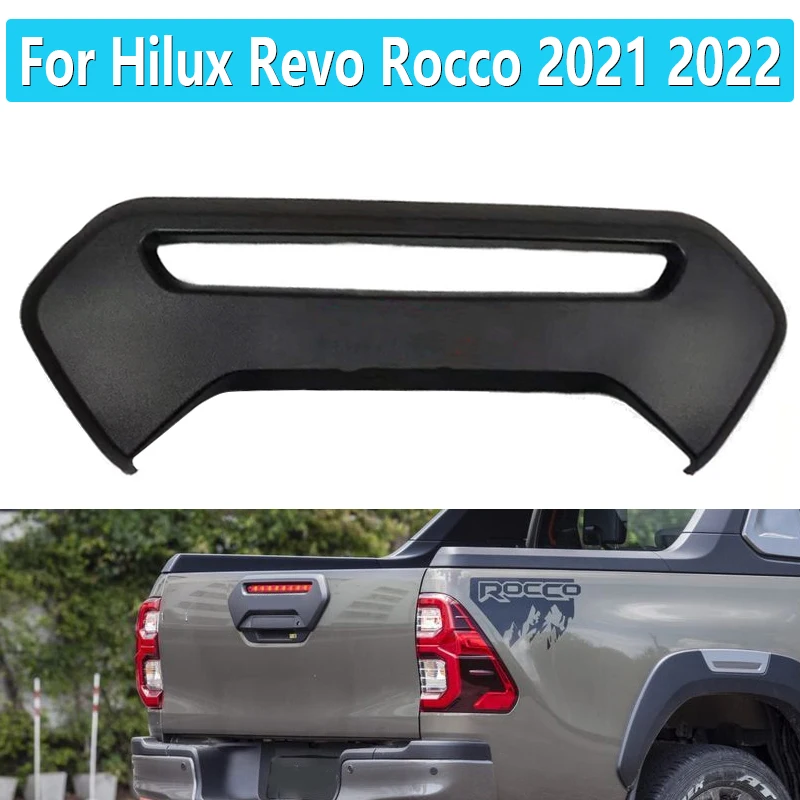 1Pcs Car Rear ABS Tailgate Cover For Toyota Hilux Revo Rocco 2021 2022 Tailgate Plate Cover Car Styling Auto Accessories