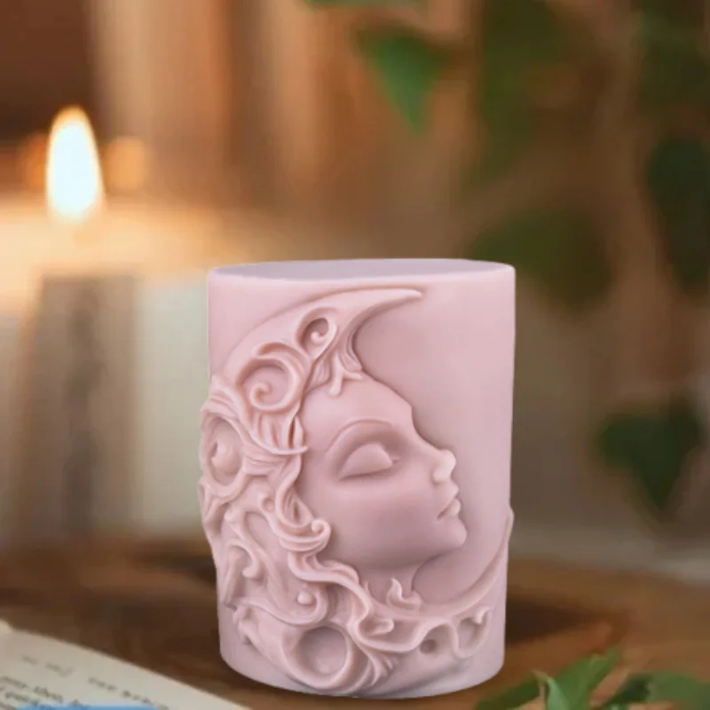 

Sun Goddess Aromatherapy Candle Silicone Mold DIY Fragrant Stone Decorative Ornament Mold Handmade Soap Resin Gypsum Molds