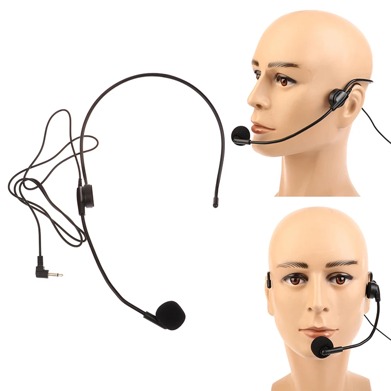 3.5MM Headworn Wired Microphone Headset Voice Amplifier Speaker Clear Sound Mic For Speech Teacher Conference Guide