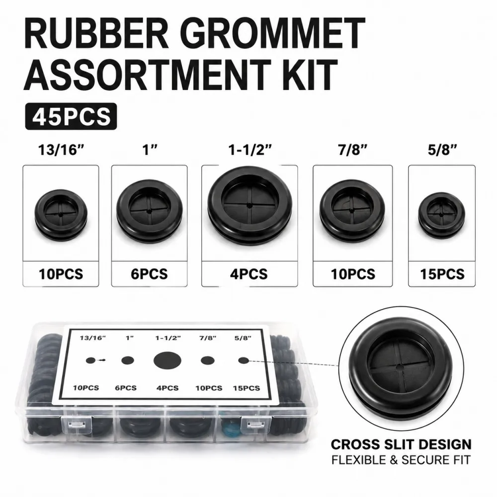 Waterproof Desk & Car Firewall Rubber Grommets 1-1/2