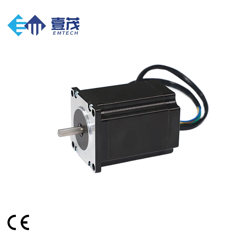 Emtech CE certifié haute qualité NEMA23 57*76mm 2 phases hybride moteur pas à pas en boucle ouverte avec alimentation cc
