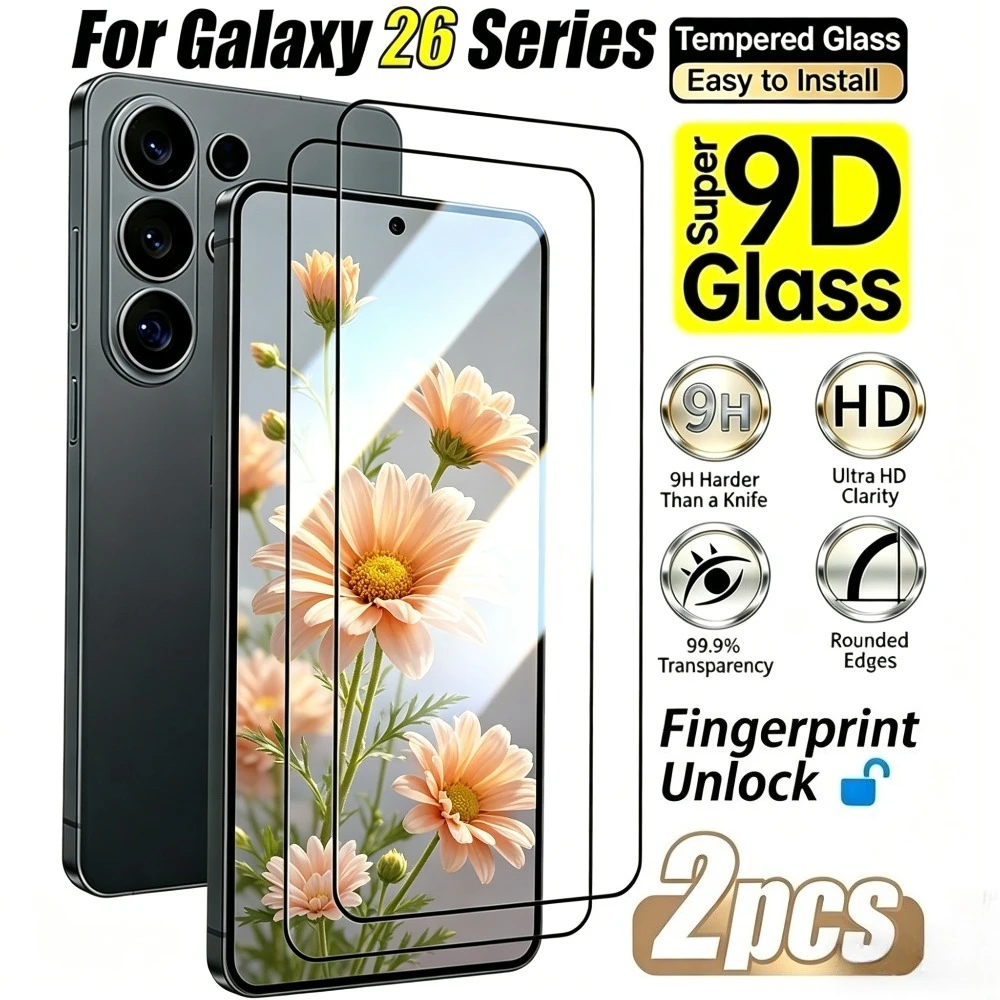 

2Pcs Ultra Clear Screen Protector for Samsung Galaxy S26 S25 S24 Ultra S23 S22 S21 Plus S25 S24 S23 FE Anti-Scratch Glass Film