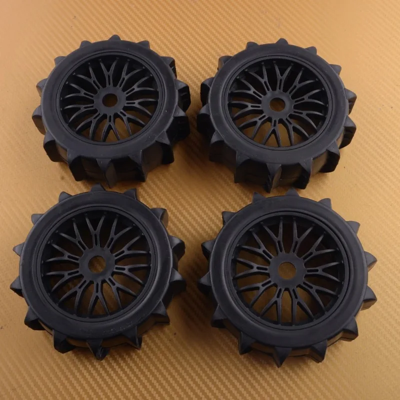 17mm black snow sand hexagonal main propeller wheel tire, 4 tires suitable for RC 1/8 off-road Buggy accessories