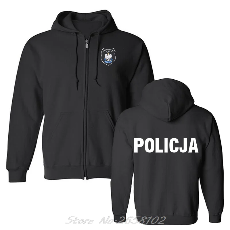 Poland Polish Police Policja BOA Anti Terrorist Pirotechnik Hoodie Men Fleece Hooded Jacket Sweatshirt Harajuku Streetwear