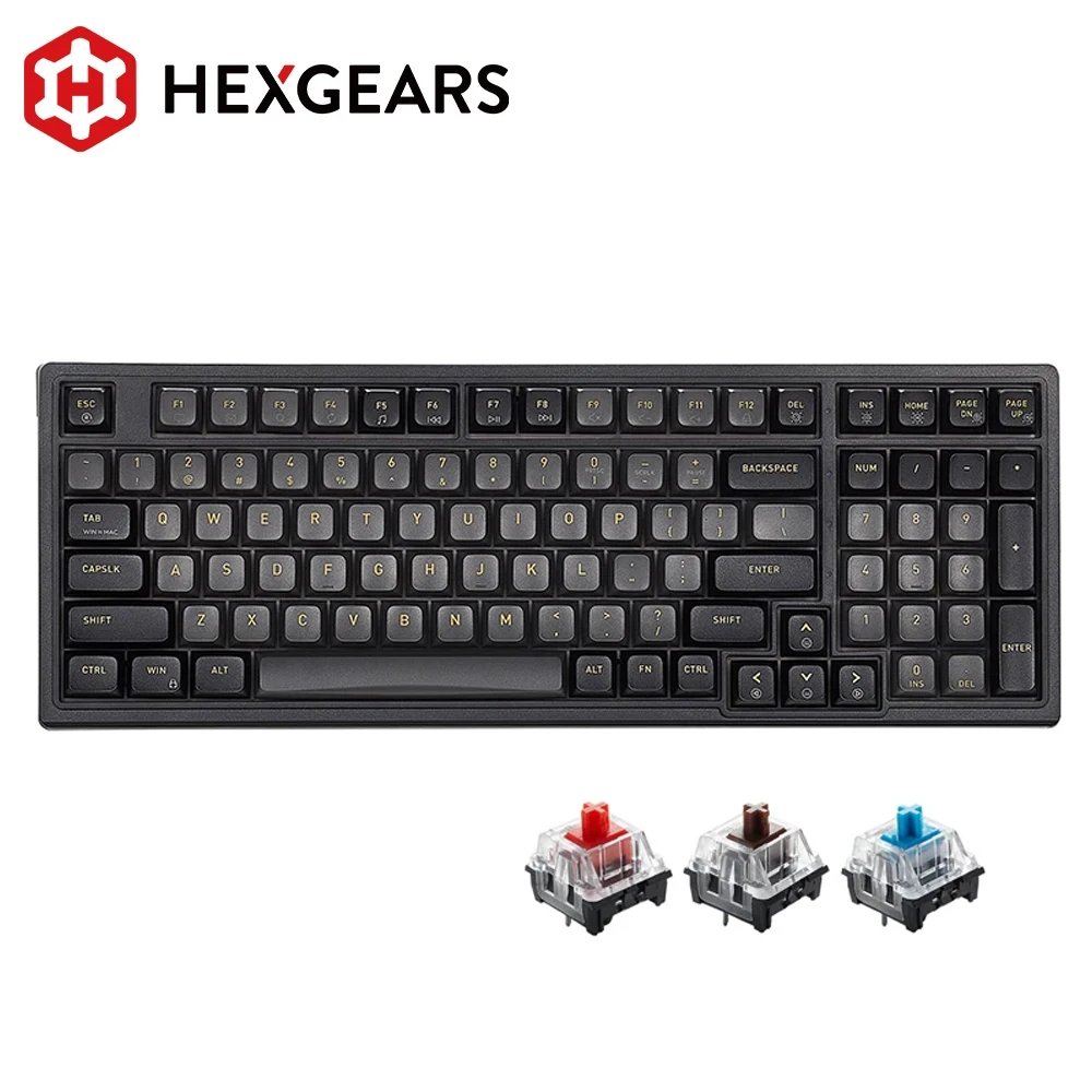 

Hexgears M2/M3/M4/M5 Gasket structure Hot Swappable design Keyboard Gaming Kailh Switch Mechanical Keyboard with White backlit