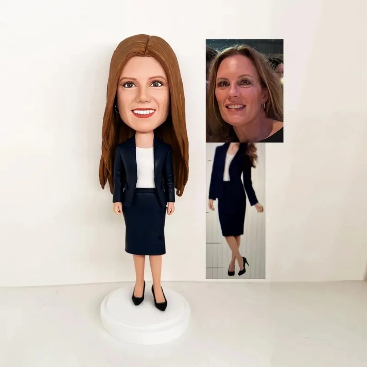 Custom Bobblehead From Photo, Personalized Business Woman Figurine Handmade Gift, Boss Office Retirement Keepsake