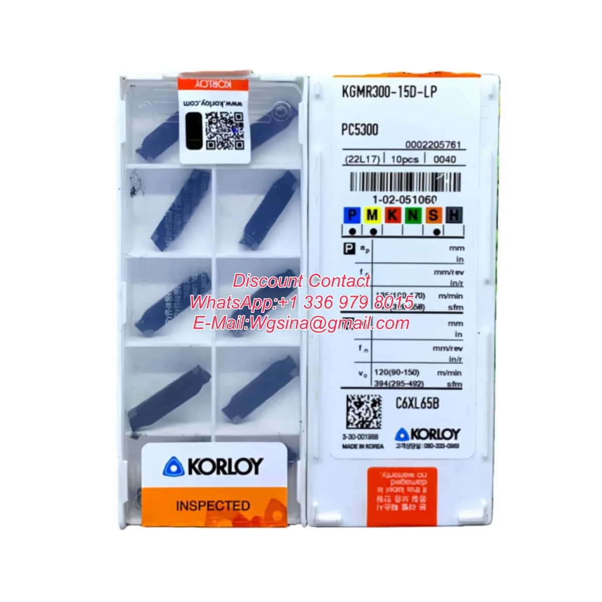 KORLY Original KGMR KGMR300-60-RP PC5300 Groove Insert 10pcs
