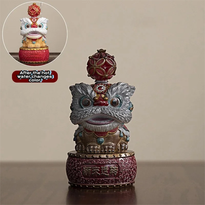 Kreative Farbwechsel Löwe Figu – Resin Art Table Bewertung und Preis