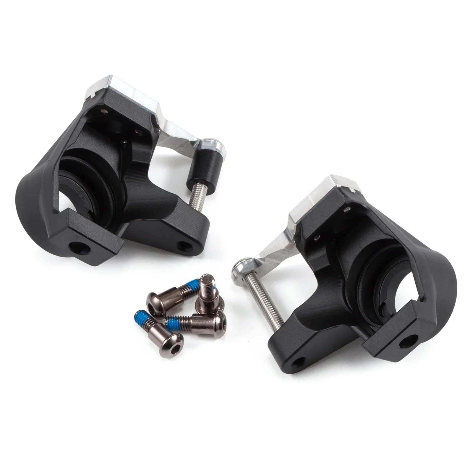 Aluminum Knuckles Machined Clear Black for Straight Axle Axial SCX10 II AR44 Vanquish VS4-10 Rockjock F9 F10T D44 HD44