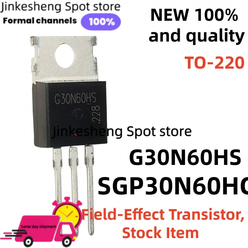 Orginial 10PCS-30PCS-50PCS NEW G30N60HS SGP30N60HC TO-220 600V 30A Field-Effect Transistor, Stock Item