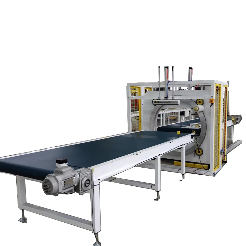 Horizontal Orbital Door Aluminium Profile Packing Film Stretch Wrapping Machines Orbital Wrapping Machine