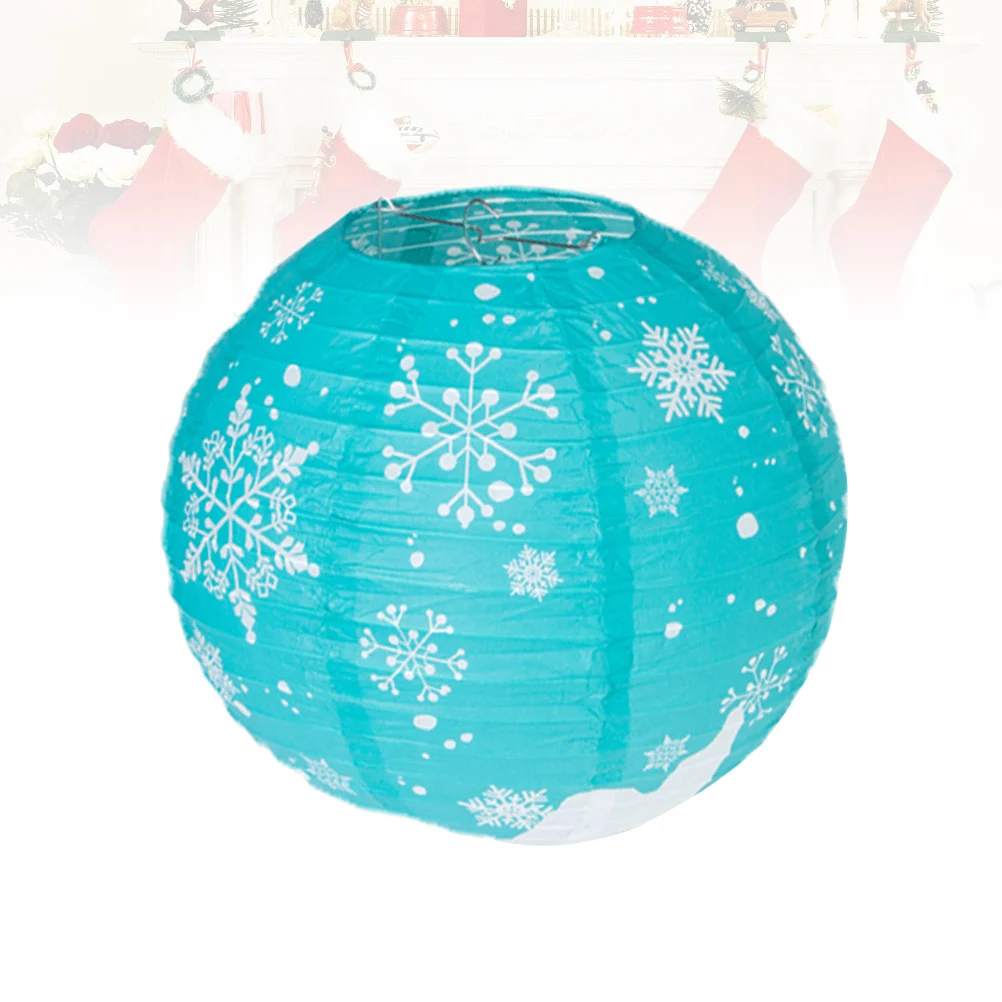 

Snowflake Lantern Decor Foldable Paper Christmas Ornaments Pattern DIY Kids Party Wedding Birthday Celebrations Room Decor Eco