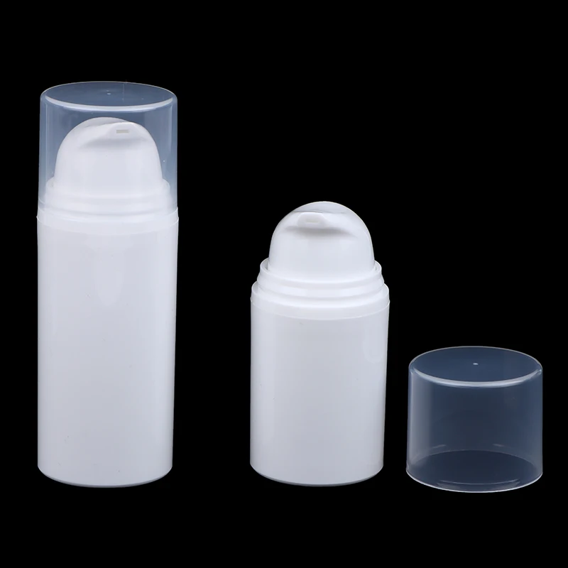 15ml 30ml 50ml Plastic Travel Bottles Cream Refillable White Airless Pump Emulsion Vacuum Lotion Bottle Makeup Cosmetics For Gel