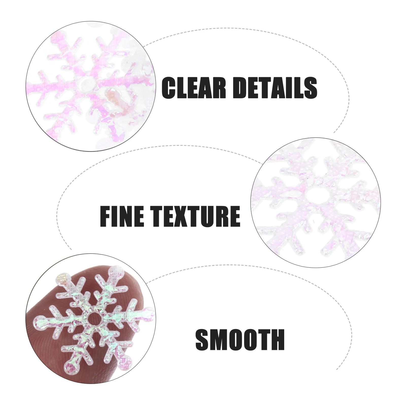 

600 pcs Delicate Confetti Confetti Snowflakes Party Decorations Holiday Supplies Winter Glitter Cone DIY Adornments