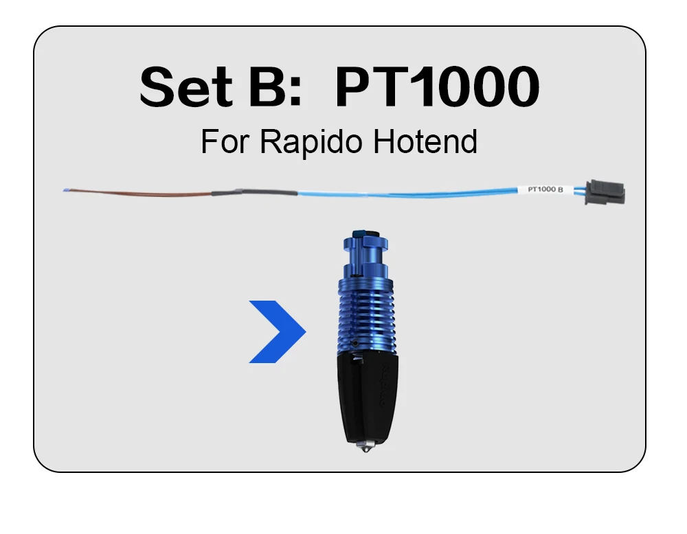 Trianglelab PT1000 Pro Bare Thermistor-Kartusche Hochtemperatur 450°C für Rapido Hotend TCHC Kit CHC Pro TR6 TD6 HOTEND – Detail 33
