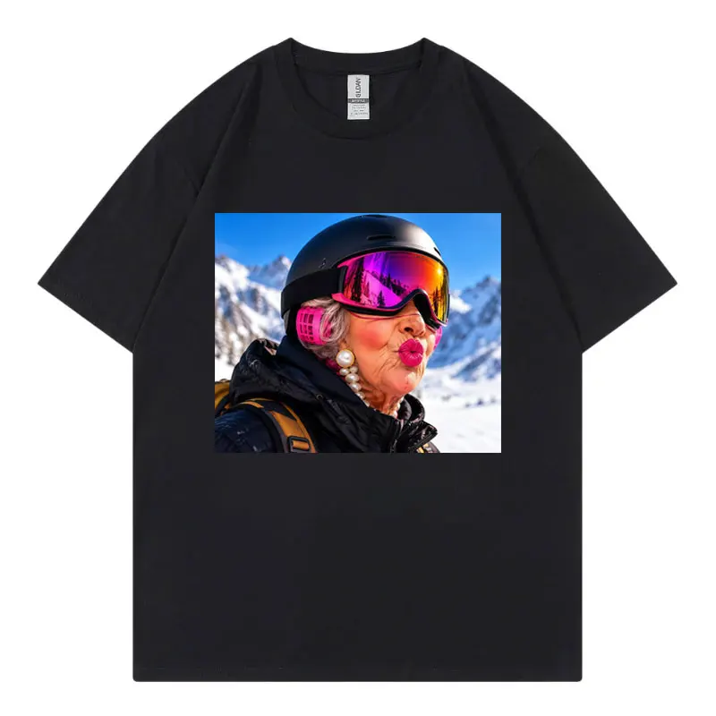 Funny Grandma Face Meme Graphic T Shirts Men Women Fashion Y2k Oversized T-shirts Summer Casual 100%cotton Short Sleeve T-shirt