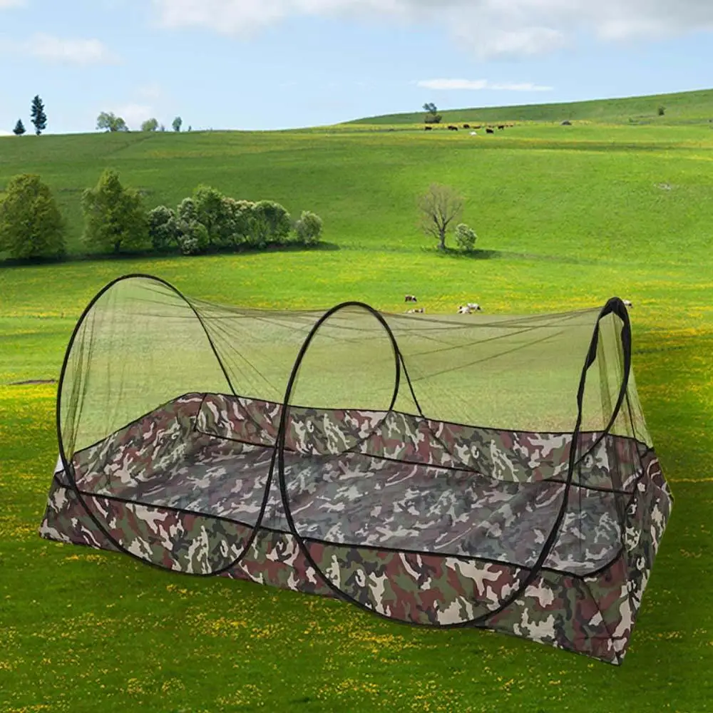 Folding Camo Camping Mosquito Net Tent with Bottom Mesh Tent Outdoor Mosquito Net Double Single Portable Mosquito Net Trips
