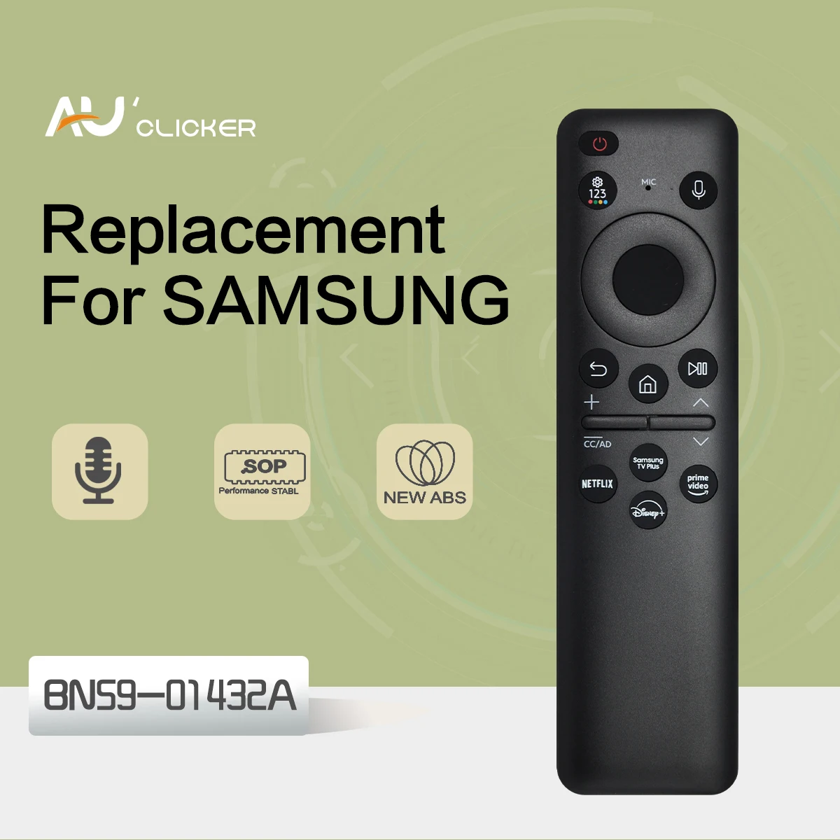 Replacement for Samsung BN59-01432A Smart TV Battery Remote Control Replacement Compatible with Neo QLED 8K 4K Series