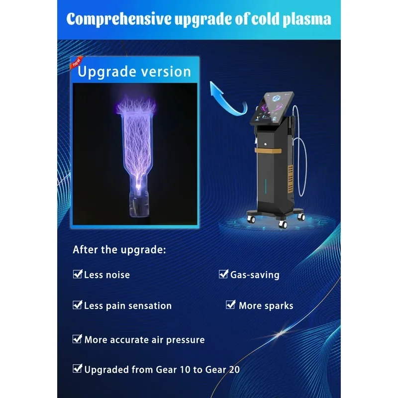 Skin Rejuvenation Vertical Cold Plasma Device Hot And Cold Jet Plasma Machines For Effective Treatment
