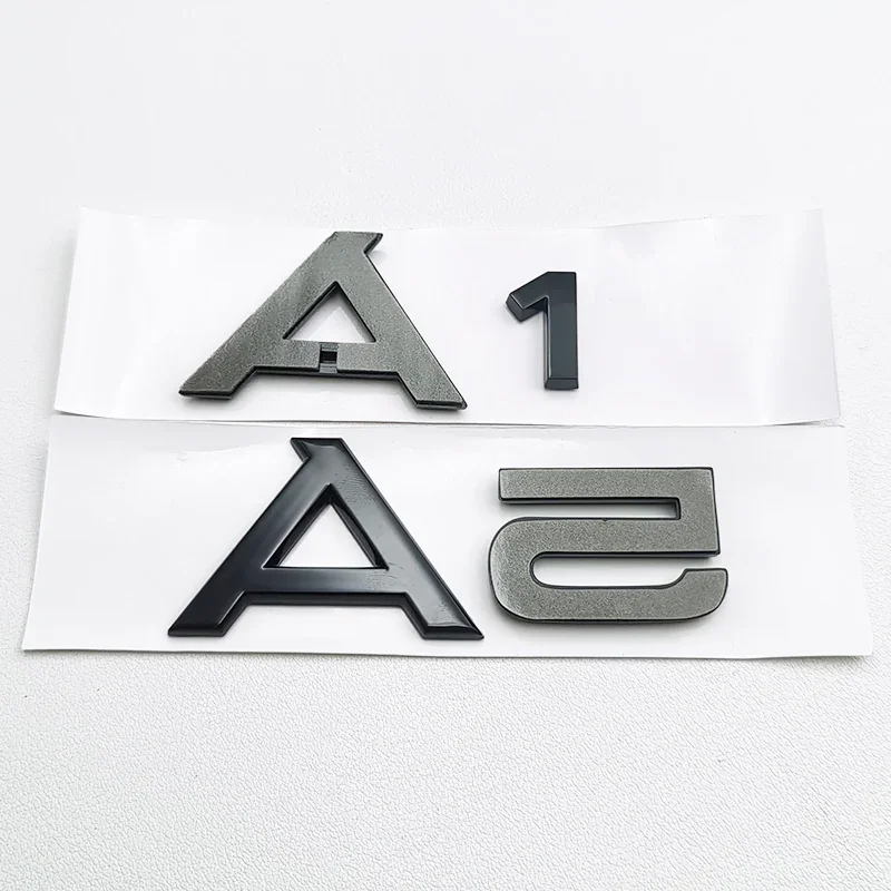 Audi 3D ABS Black Sline A1 A2 A3 A4 A5 A6 A7 A8 Logo Emblem Auto Badge Trunk Decal Sticker Car Fender Sticker Accessories